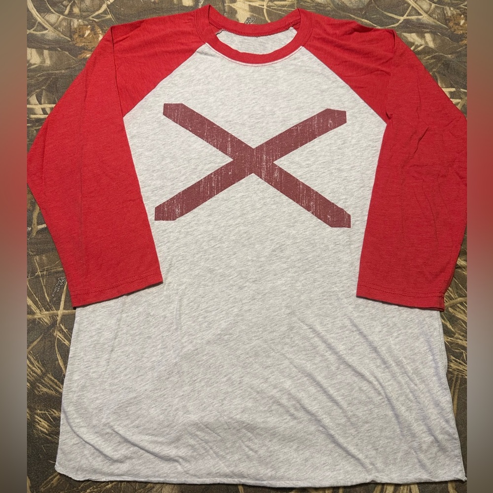 State of Alabama Flag Raglan Size L